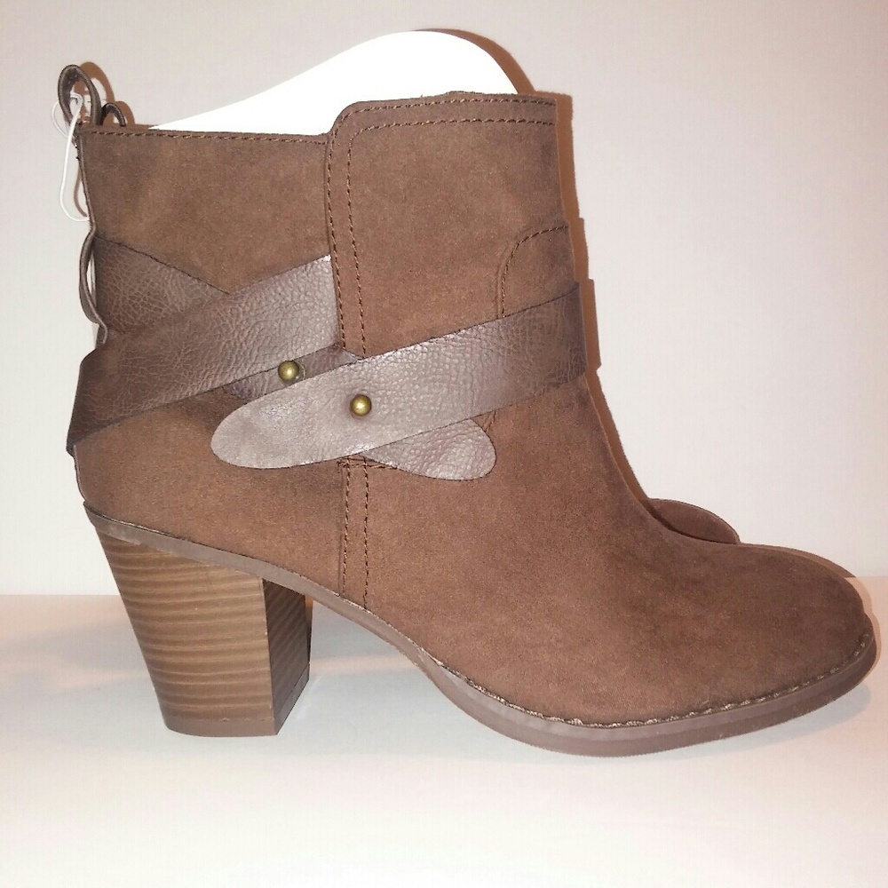 Old Navy Brown Suede Heel Boots